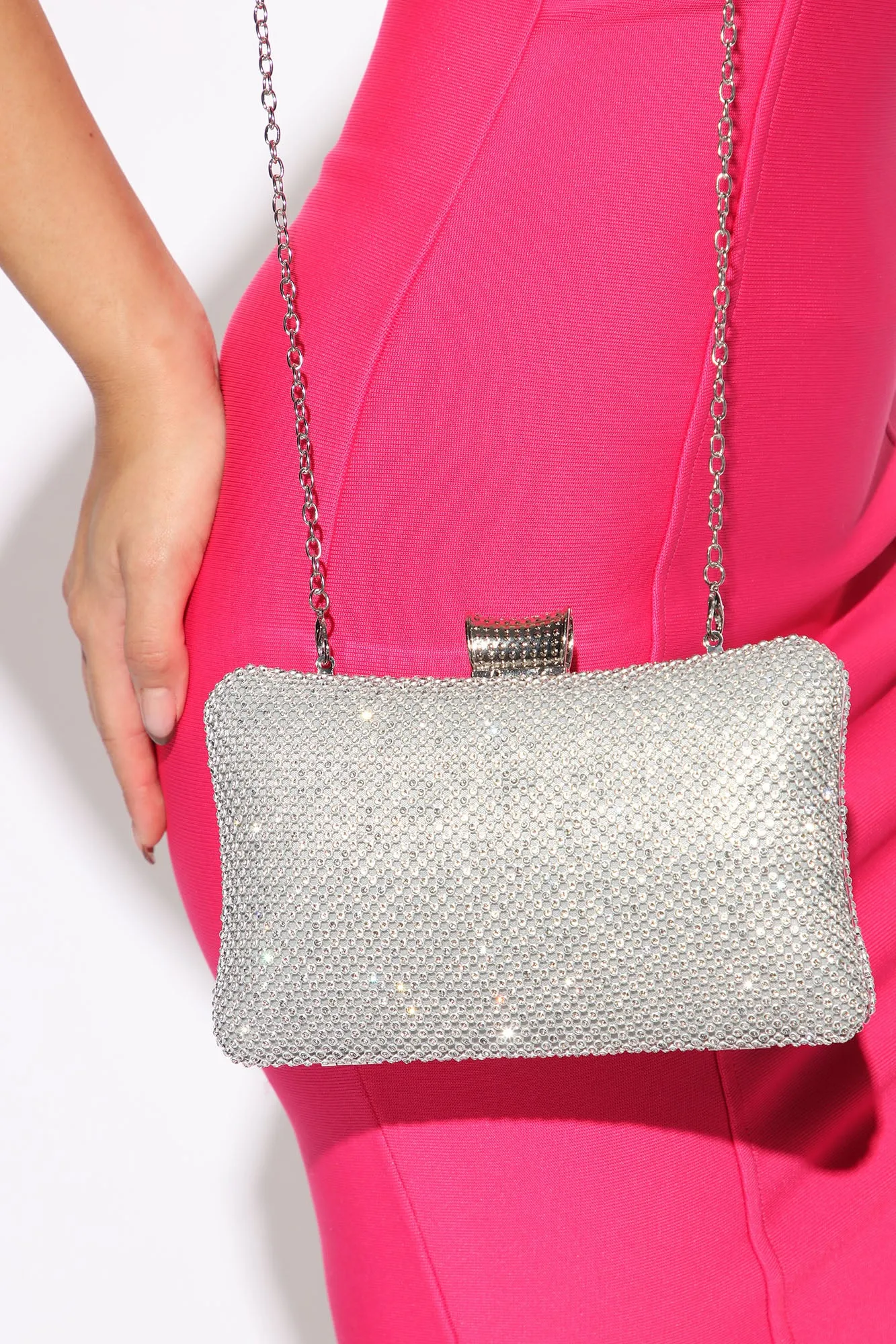 After Party Invite Clutch - Silver