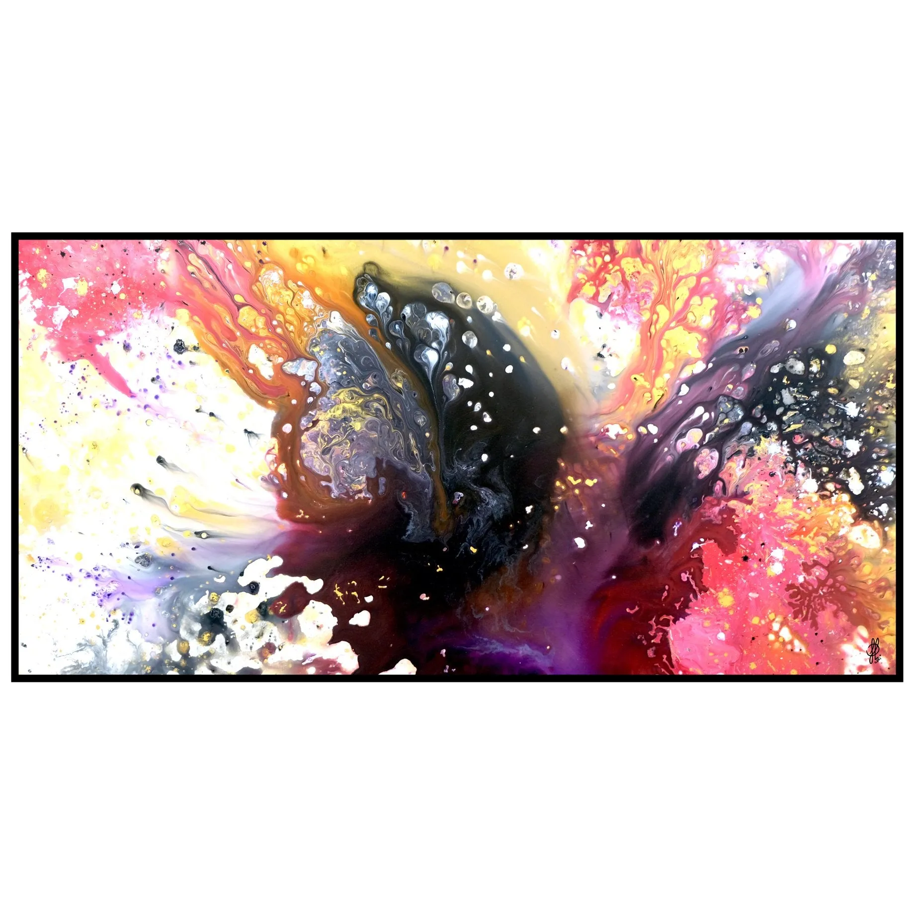 Canvas print: "Red Flow" (Rectangle)