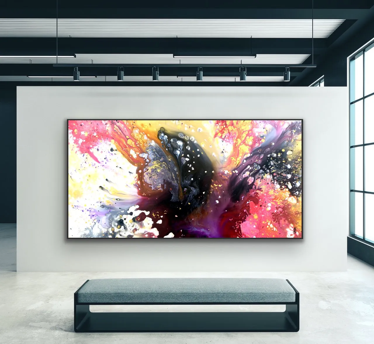 Canvas print: "Red Flow" (Rectangle)