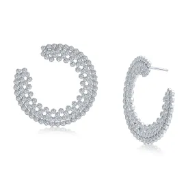 Latifah Earrings (Rhodium)