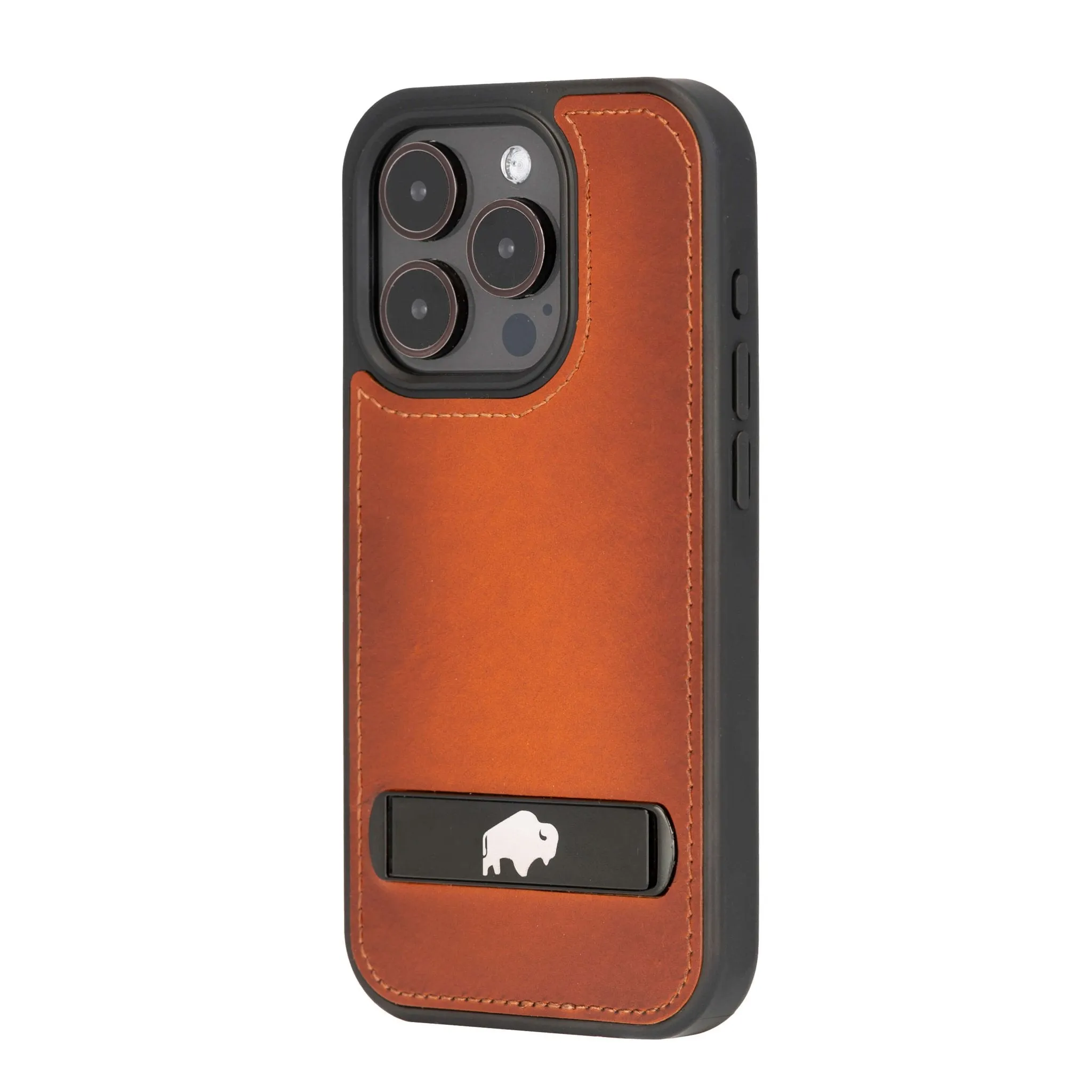 Reed iPhone 15 PRO Snap-On with Stand Case, Burnished Tan
