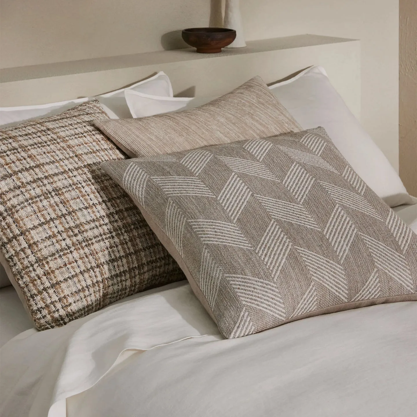 Riva 50cm Geometric Chevron Pattern Cushion