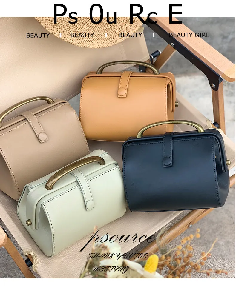Women's Dr Style Handbags Leather Small Frame Bag Purse